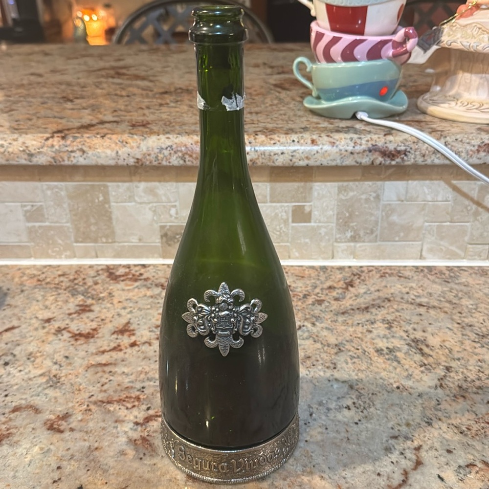 Fancy empty champagne bottle
